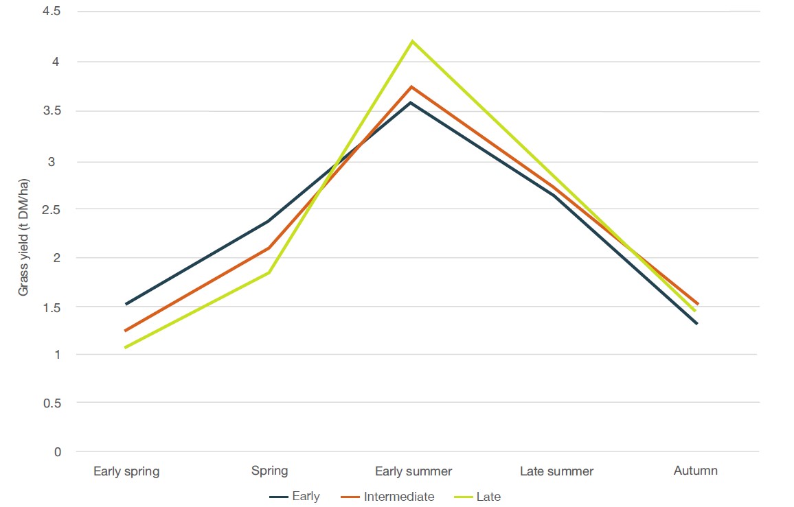 Graph showing the variation in timing of yields based on heading dates. Copyright AHDB. 